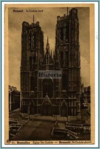 [Ansichtskarte] Bruxelles - Eglise Ste.Gudule. 