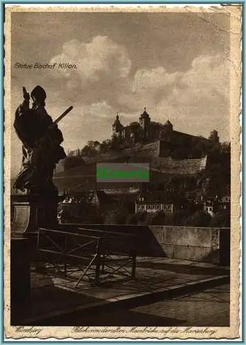 [Ansichtskarte] Würzburg Blick von der alten Mainbrücke auf die Marienburg. 