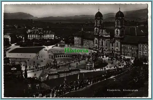 [Ansichtskarte] Einsiedeln Klosterplatz. 