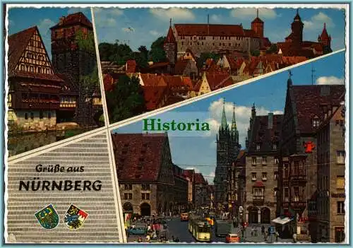 [Ansichtskarte] Grüße aus Nürnberg 1966. 