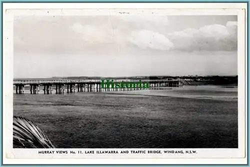 [Ansichtskarte] Murray Views No.11 Lake Illawara and traffic bridge Windang N.S.W.  - 1965. 
