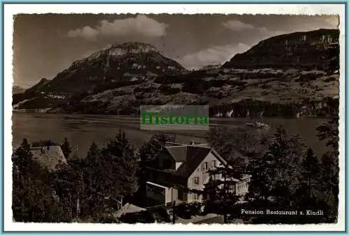 [Ansichtskarte] Ferienheim Kindli - Gersau-Brunnen am Vierwaldstättersee - 1955. 