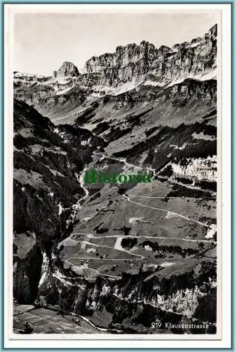 [Ansichtskarte] 919 - Klausenstrasse / Sonderstempel Glarus - 1952. 