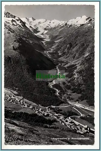 [Ansichtskarte] Pontresina u. Roseggruppe - 1952. 