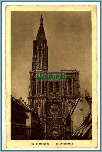 [Ansichtskarte] Strasbourg - La Cathédrale - 1938. 
