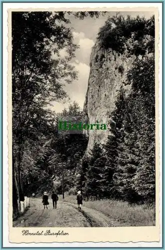 [Ansichtskarte] Hönnetal - Sturzfelsen -  1934. 