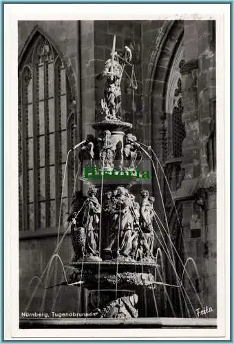 [Ansichtskarte] Nürnberg -  Tugendbrunnen. 