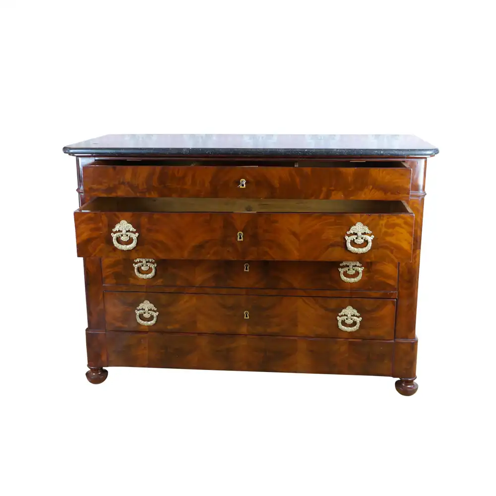 1830er Klassizismus Kommode mit Marmorplatte  1
