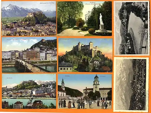 Österreich Alpen Salzburg Stadt Theater Festung 14 alte Postkarten 1900
