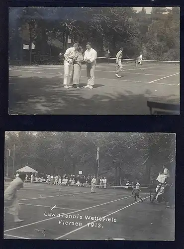 Westfalen Tennis Club Viersen 11 Foto Postkarten Tennis Turnier Wettkampf 1913