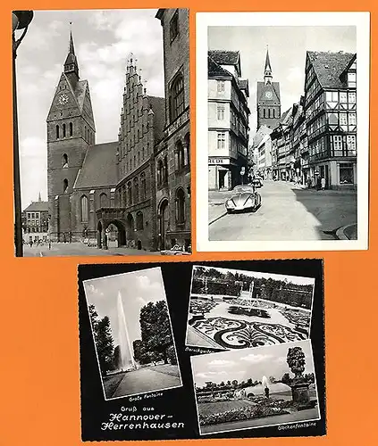  Hannover Zentrum City 15 alte Foto Postkarten um 1960