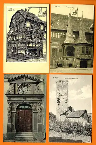 Niedersachsen Hannover Einbeck Stadtansichten 11 alte Lichtdruck und Künstler Postkarten um 1900
