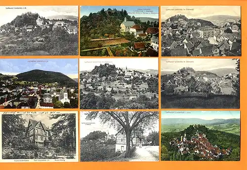 Lindenfels im Odenwald  Ansichten 26 alte Postkarten ab 1900