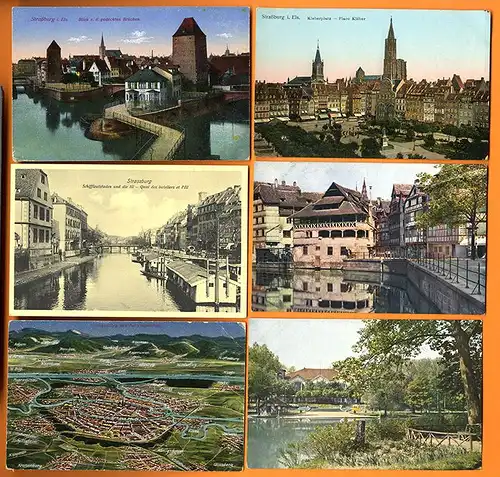 Strassburg Elsass Altstadt Bahnhof Münster  20 alte Postkarten Sammlung ab 1910