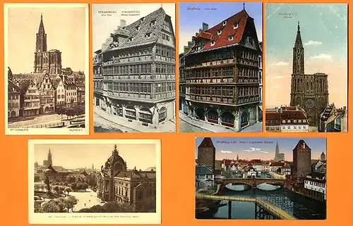 Strassburg Elsass Altstadt Bahnhof Münster  20 alte Postkarten Sammlung ab 1910