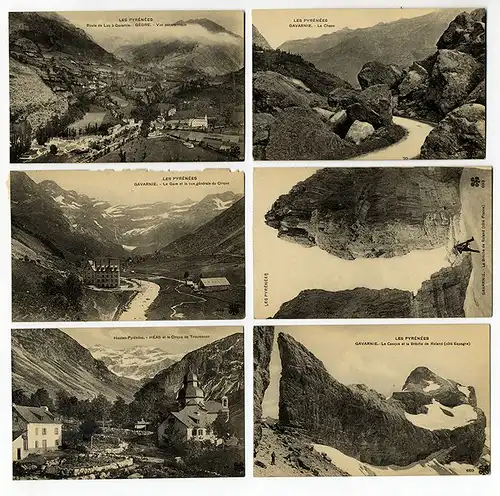 Frankreich Alpen Gedre Gaverinie Pyrenäen Pyrénées Gebirge 21 alte Postkarten 1920