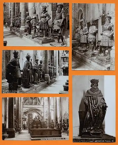 Österreich Alpen Innsbruck Hofkirche Statuen Standbilder Kaiser Maximilian 18 alte Foto Postkarten um 1900