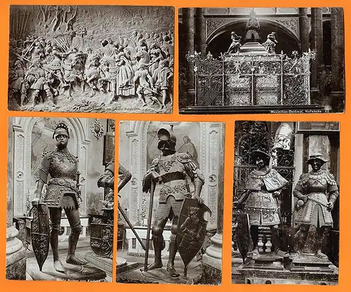 Österreich Alpen Innsbruck Hofkirche Statuen Standbilder Kaiser Maximilian 18 alte Foto Postkarten um 1900