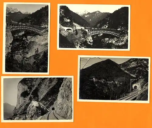 Bayern Mittenwald Karwendel Bahn Strecke 8 alte Foto Postkarten 1910