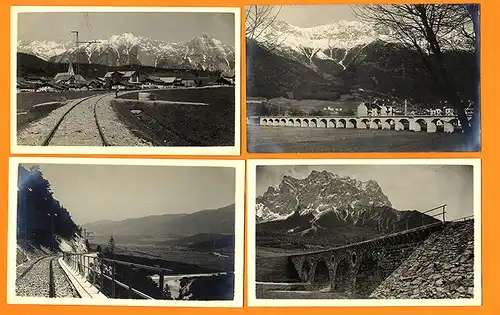 Bayern Mittenwald Karwendel Bahn Strecke 8 alte Foto Postkarten 1910
