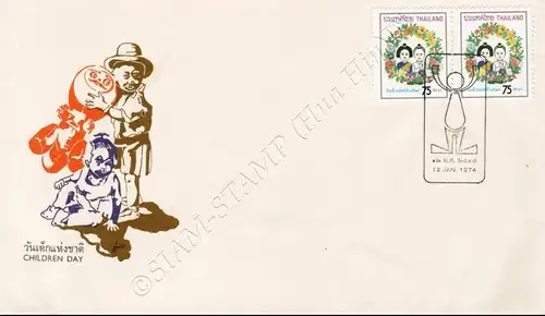 Children's Day 1974 -FDC(I)-I-