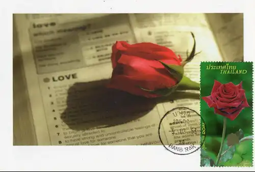 Rose - A Symbol of Love and Relationships (2877) -FDC(I)-ISTU(I)-