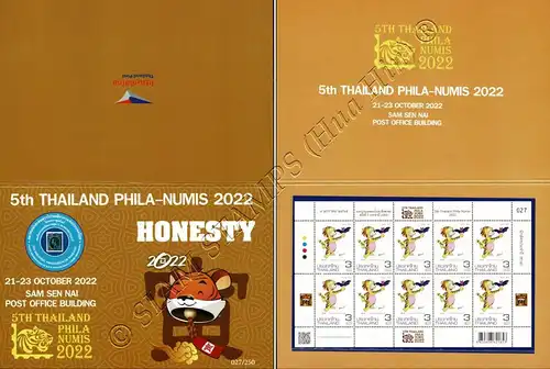 5th Thailand Phila-Numis 2022: Year of the TIGER -FOLDER FL(I)- (MNH)