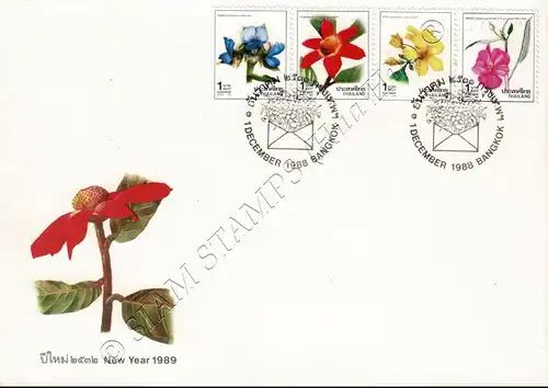 New Year 1988: Blossoms -FDC(I)-I-
