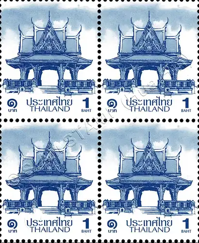 Definitive: PAVILION 1B 4th PRINT (TBSP) BLOCK OF 4 (MNH)