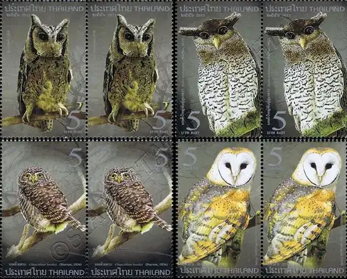 Nocturnal Bird (Owl) - The Night Hunter -PAIR- (MNH)