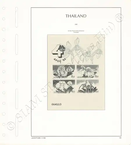 LIGHTHOUSE Template Sheets THAILAND 1992 page 156-173A 25 Sheets (USED)