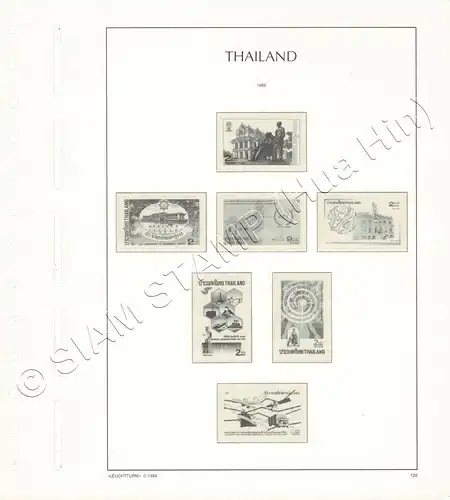 LIGHTHOUSE Template Sheets THAILAND 1989 page 126-133 9 Sheets (USED)