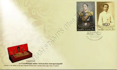 100th anniversary of Admiral Prince Abhakara's death -FDC(I)-I-