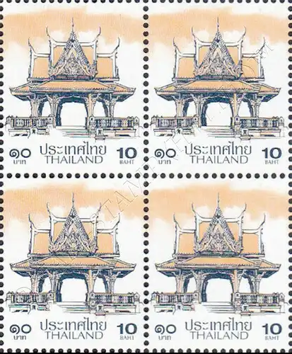 Definitive: PAVILION 10B 3rd PRINT (TBSP) -BLOCK OF 4- (MNH)