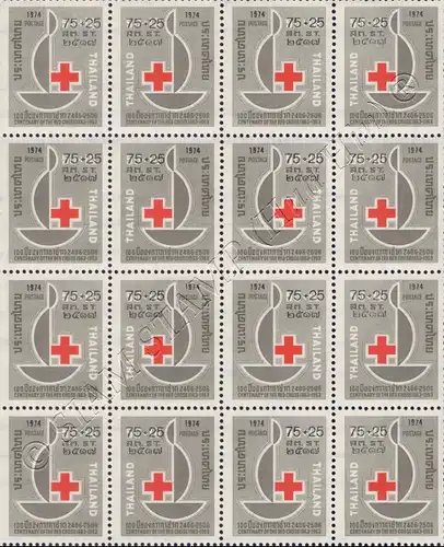 Red Cross 1975 -BLOCK OF 8- (MNH)