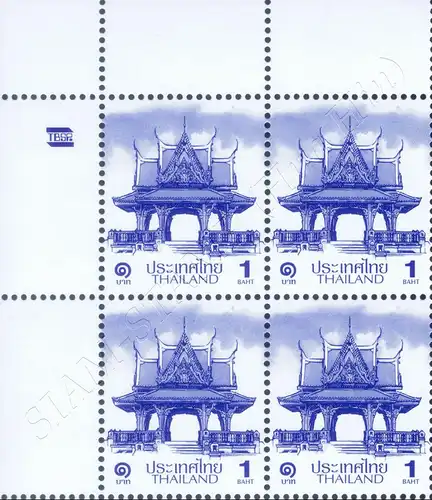 Definitive: PAVILION 1B 1st PRINT (TBSP) CORNER BLOCK OF 4 A.L. RDG (MNH)