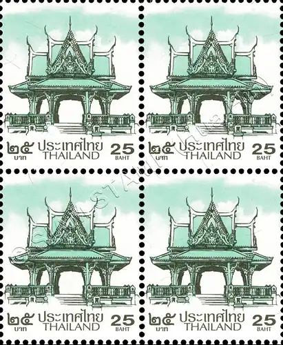 Definitive: PAVILION 25B 1st PRINT (TBSP) -BLOCK OF 4- (MNH)