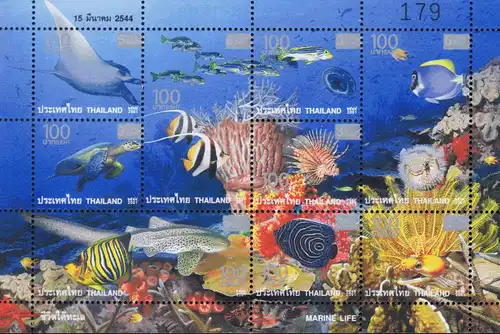 Marine Life -KB(I) OVERPRINTED KB(II)- (MNH)