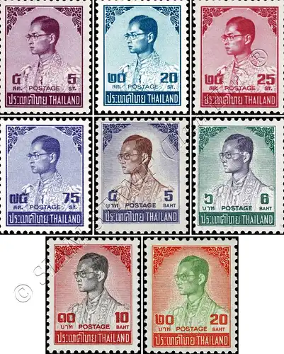 Definitive: King Bhumibol 6th Series (TDLR) (670X-741X) (MNH)
