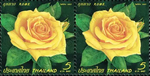 Greeting Stamp 2007: Rose (VI) -PAIR- (MNH)