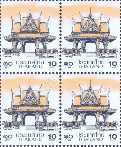 Definitive: PAVILION 10B 1st PRINT (TBSP) -BLOCK OF 4- (MNH)