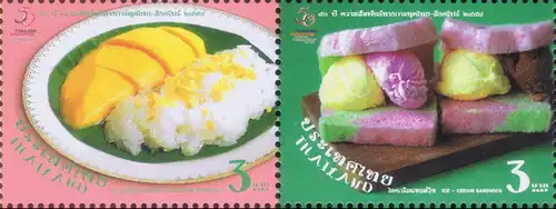 50th Anniversary of Thailand - Singapore Diplomatic Relations: Desserts -PAIR- (MNH)