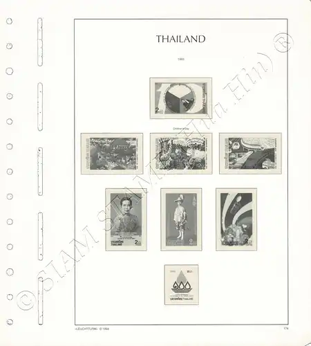 LIGHTHOUSE Template Sheets THAILAND 1993 page 174-183E 17 Sheets (USED)