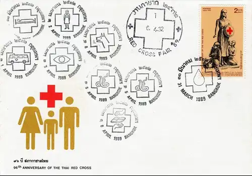 The 96th Anniversary of Thai Red Cross -BLOCK OF 4- (MNH)