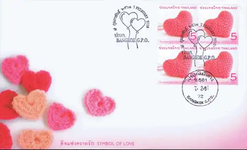 Valentine's Day - Symbol of Love 2018 -FDC(I)-IT-