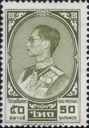 Definitive: King Bhumibol RAMA IX 3rd Series 50S (363A) (MH/MLH)