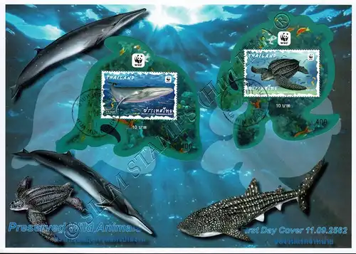 WWF: World Conservation of Marine Life (375A-376A) -FDC(I)-T-