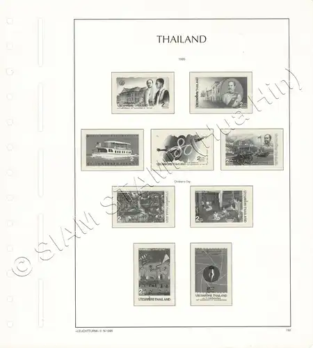 LIGHTHOUSE Template Sheets THAILAND 1995 page 192-194B 5 Sheets (USED)