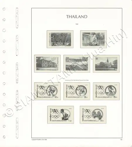 LIGHTHOUSE Template Sheets THAILAND 1994 page 184-191 11 Sheets (USED)