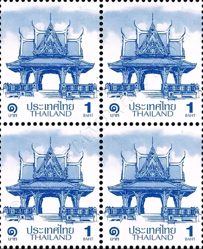 Definitive: PAVILION 1B 3rd PRINT (TBSP) BLOCK OF 4 (MNH)